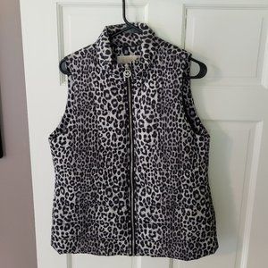 Michael Kors Small Leopard Print Puffy Vest